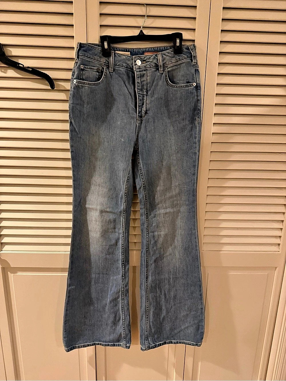 Pilcro Women's Flare Jeans in Blue Size 29